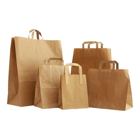 Brown Paper Bags (with flat handles) – Paper Bags Ireland