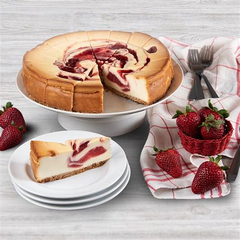 Strawberry Swirl Cheesecake - 9 Inch by Cheesecake.com