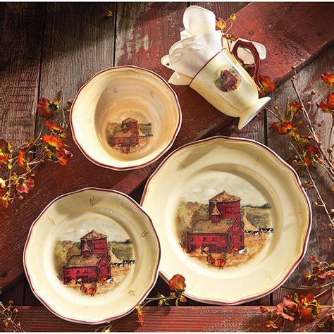 16 - Pc. Country Pride Dinnerware Set - 186051, Dinnerware & Flatware ...