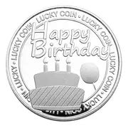 Happy Birthday Lucky Coin Creative Gift Collectible Silvery - Temu