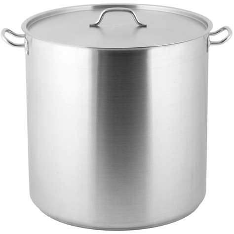 100 qt. Large Stainless Steel Stock Pot (Aluminum-Clad)