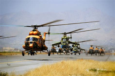 Afghan Air Force Mi-17 and Mi-35 helicopters : r/Helicopters