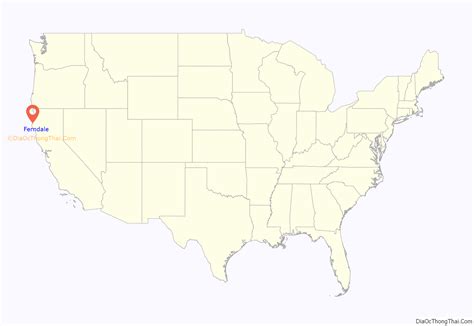 Map of Ferndale city, California - Thong Thai Real