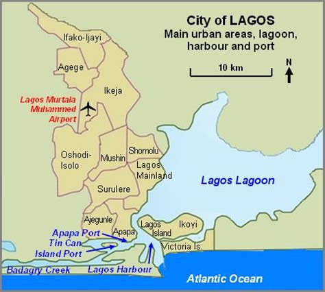 Lagos Map | Lagos, Lagos nigeria map, Map