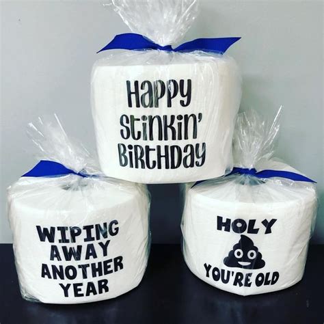 Birthday Gag Gift Toilet Paper Roll Funny Bathroom Signs | Etsy | Birthday gag gifts, Gag gifts ...