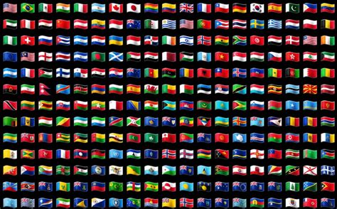 Flag emojis in order of popularity, as per official Unicode statistics : vexillology