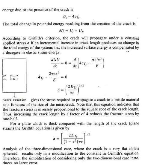 Materials Technology: Griffith Theory of Brittle Fracture