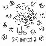 Coloriage Merci à Imprimer sketch template