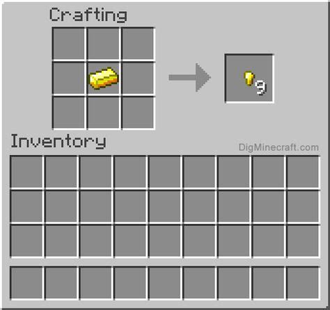 How to make a gold nugget in Minecraft (and more crafting recipes ...