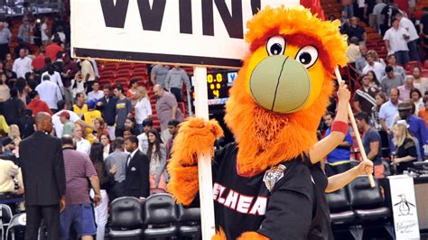 Video: Watch Heat mascot Burnie celebrate his birthday | Miami heat, Nba miami heat, Mascot