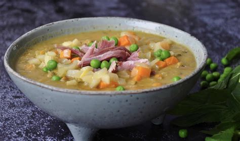 Pea and ham hock soup - Gluten free. Smoky warmimg and so delicious.