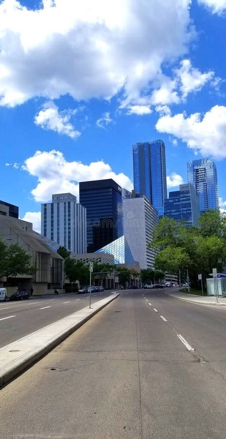 Skyscrapers of Downtown Edmonton, Alberta, Canada Stock Image - Image of road, drive: 152287483