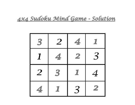 4x4 Sudoku 7 - Solution