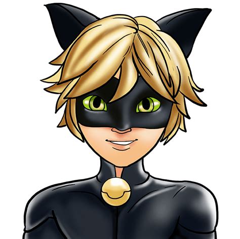 How to Draw Cat Noir from Miraculous - Really Easy Drawing Tutorial | Cartoon drawings, Easy ...