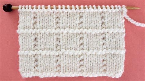 This Tile Squares Stitch Knitting Pattern creates blocks of Stockinette ...