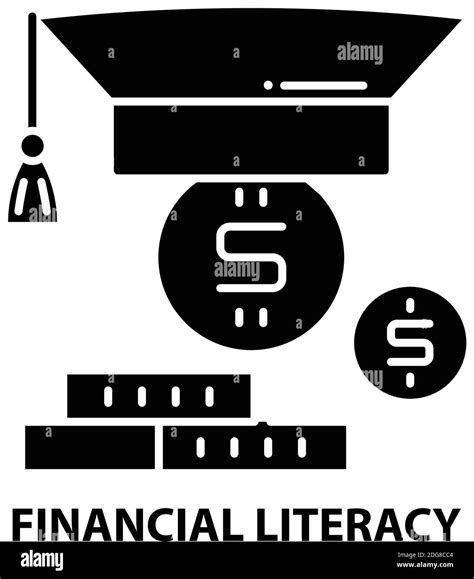 financial literacy icon, black vector sign with editable strokes, concept illustration Stock ...