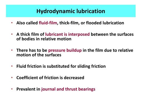 PPT - Hydrodynamic lubrication PowerPoint Presentation - ID:545606