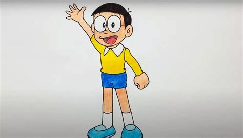 HOW TO DRAW NOBITA | DORAEMON DRAWING