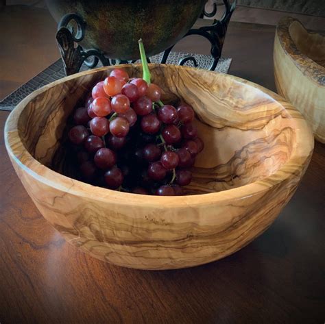 Olive wood fruit bowl olive wood bowl olive wood salad bowl | Etsy ...