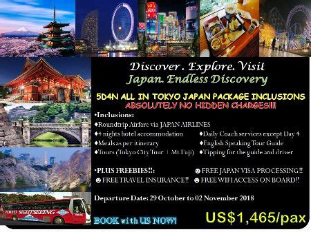 5 Days All In Tokyo Japan 2018 Tour Package (part Ii) [ Tour Packages ...