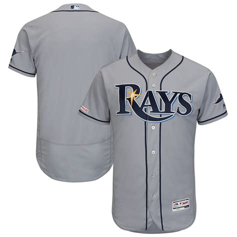 Men's Tampa Bay Rays Majestic Gray Road Flexbase Authentic Collection Team Jersey