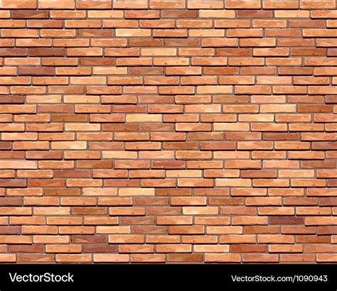 Brown brick wall seamless background Royalty Free Vector