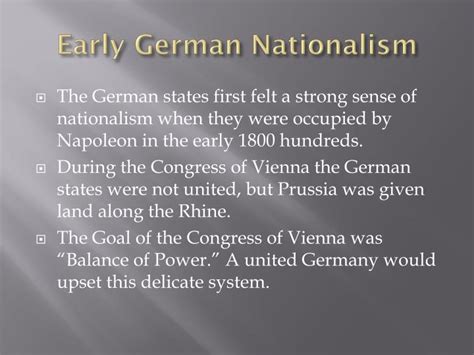 PPT - Nationalism in 19 th Century Europe and the Unification of ...