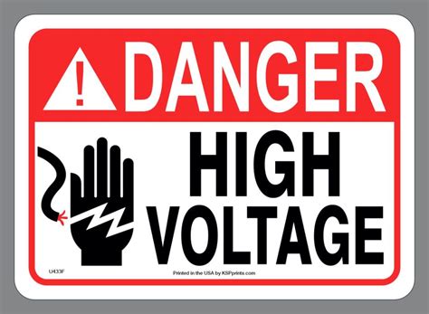 Danger High Voltage Sticker for Safety Around Electricity