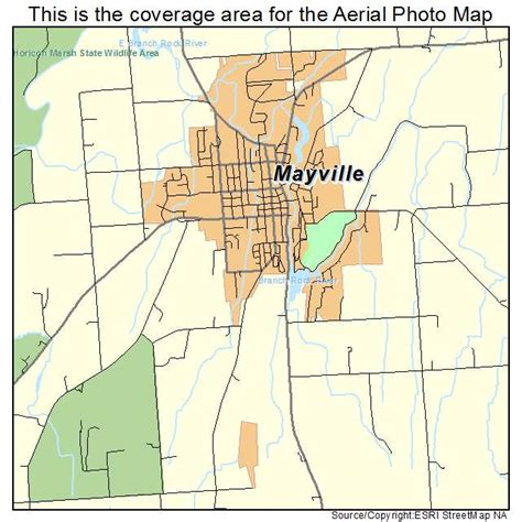 Aerial Photography Map of Mayville, WI Wisconsin