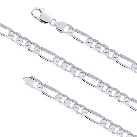 20 inch long 3 mm wide nickel-free figaro style sterling silver chain – Jewelry by Glassando