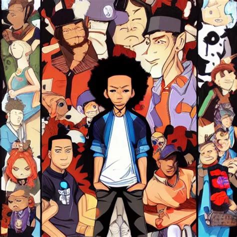 boondocks character portrait, James jean art style | Stable Diffusion