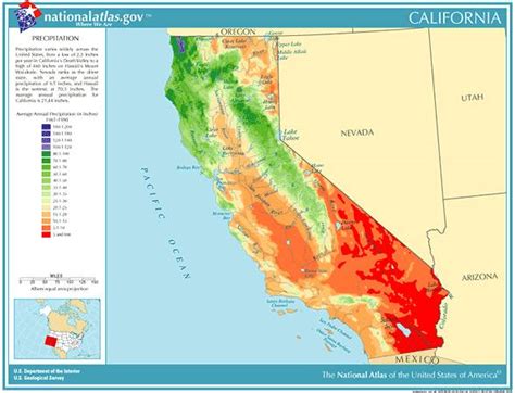 California Annual Rainfall and Climate Data