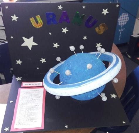 Uranus planet project | Science projects for kids, School science projects, Planet project