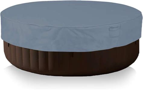 Amazon.com : Yolaka Veranda Round Hot Tub Cover Cap with Air Vents 80Dia x 14H Waterproof ...