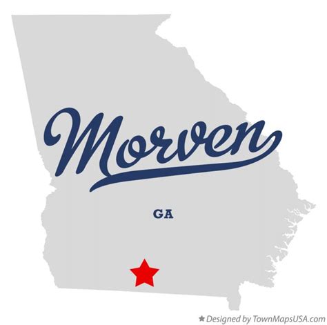 Map of Morven, GA, Georgia