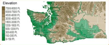 Map of Washington Lakes, Streams and Rivers