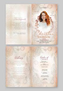 Funeral Program Template PSD - ksioks