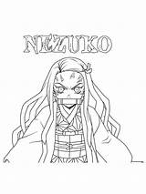 Kamado Nezuko coloring Pages sketch template