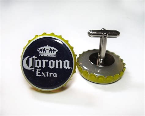 Corona Beer Bottle Cap Cuff Links by AristoCrafty on Etsy