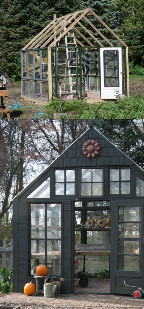 12 Most Beautiful DIY Shed Ideas with Reclaimed Windows - A Piece Of Rainbow