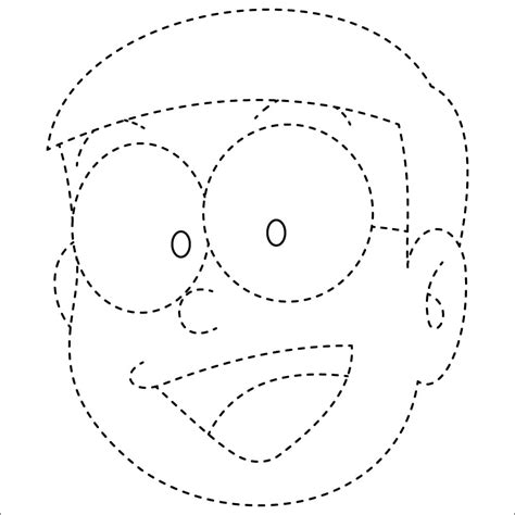 Nobita Face Coloring Page From Doraemon - Drawing Gallery