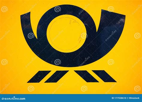 A Closeup Shot of a German Post Logo from a Mailbox Editorial Image - Image of pillar, office ...