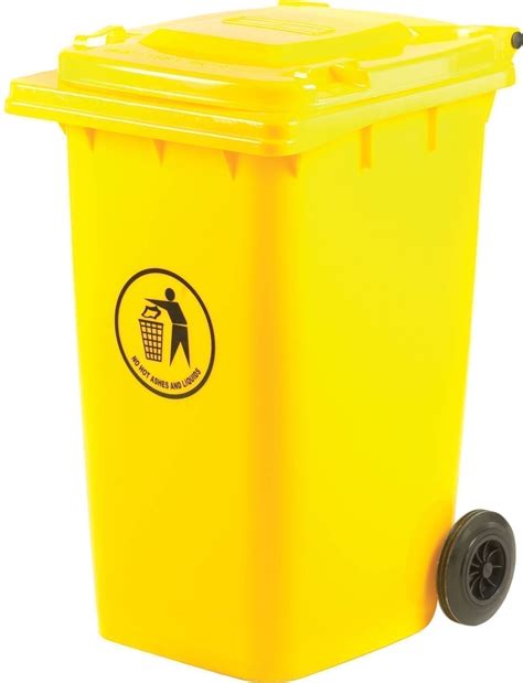 Wheeled Bins - 240 Litres - Yellow - Uki Storage Limited