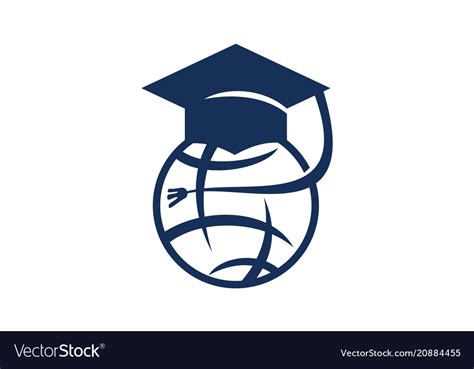 Global education logo design template Royalty Free Vector