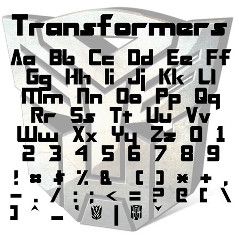 Transformers Style Font - Lightspeed Jerseys