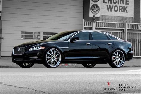 Elegant Black Jaguar XJ-Type Wearing 26 Inch Vellano Rims | Jaguar xj ...