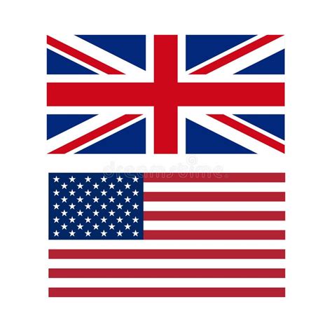 Vector Illustration of Flags of the US and UK Stock Vector ...