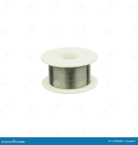 Soldering Wire Isolated on White Stock Photo - Image of plastic, alloy ...