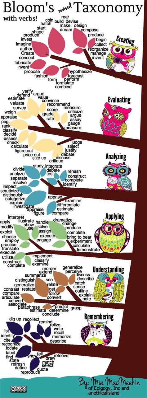 A Taxonomy Tree: A Bloom's Revised Taxonomy Graphic | Teaching, Classroom, Blooms taxonomy