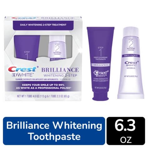 Crest 3D White Brilliance + Whitening Two-step Toothpaste, 1 ct - Kroger